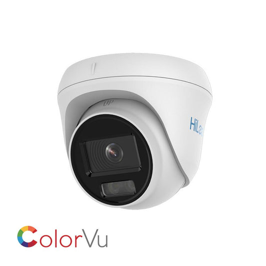 HiLook By Hikvision 5MP Colorvu Lite 30m IR IP POE 2.8mm Fixed Lens Turret Camera IPC-T259H